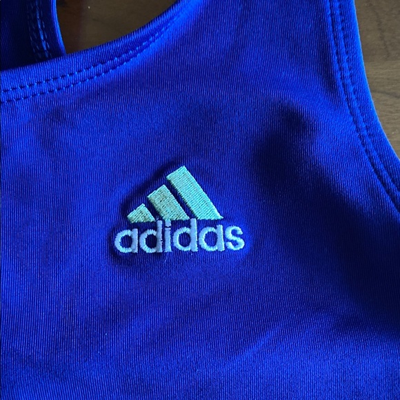 Adidas Blue Racerback Tank Top - Picture 2 of 4